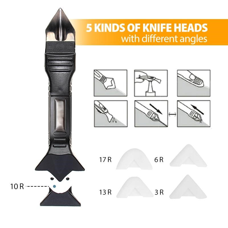 Caulking Tool Kit for Silicone Sealant Removal