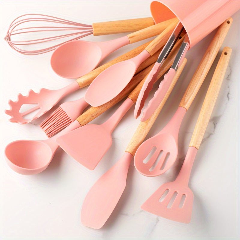 Kitchen Utensils Set Silicone Non-Stick Cooking Tools