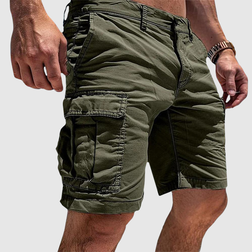 Pantalones cortos de trabajo cargo para hombre de verano | Bolsillos con cremallera