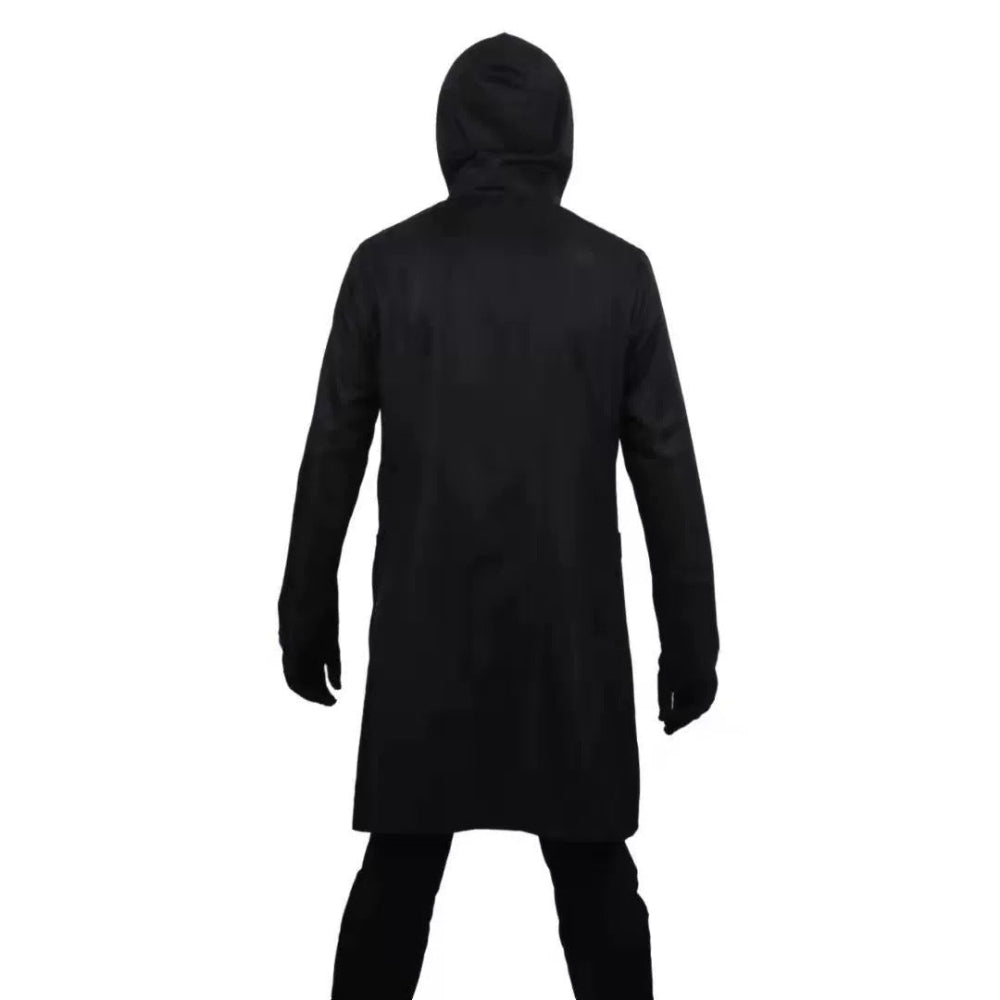 The Black Front Man Costume Kids and Adult Boss Cosplay Outfit with Hood and Gloves - Image 6