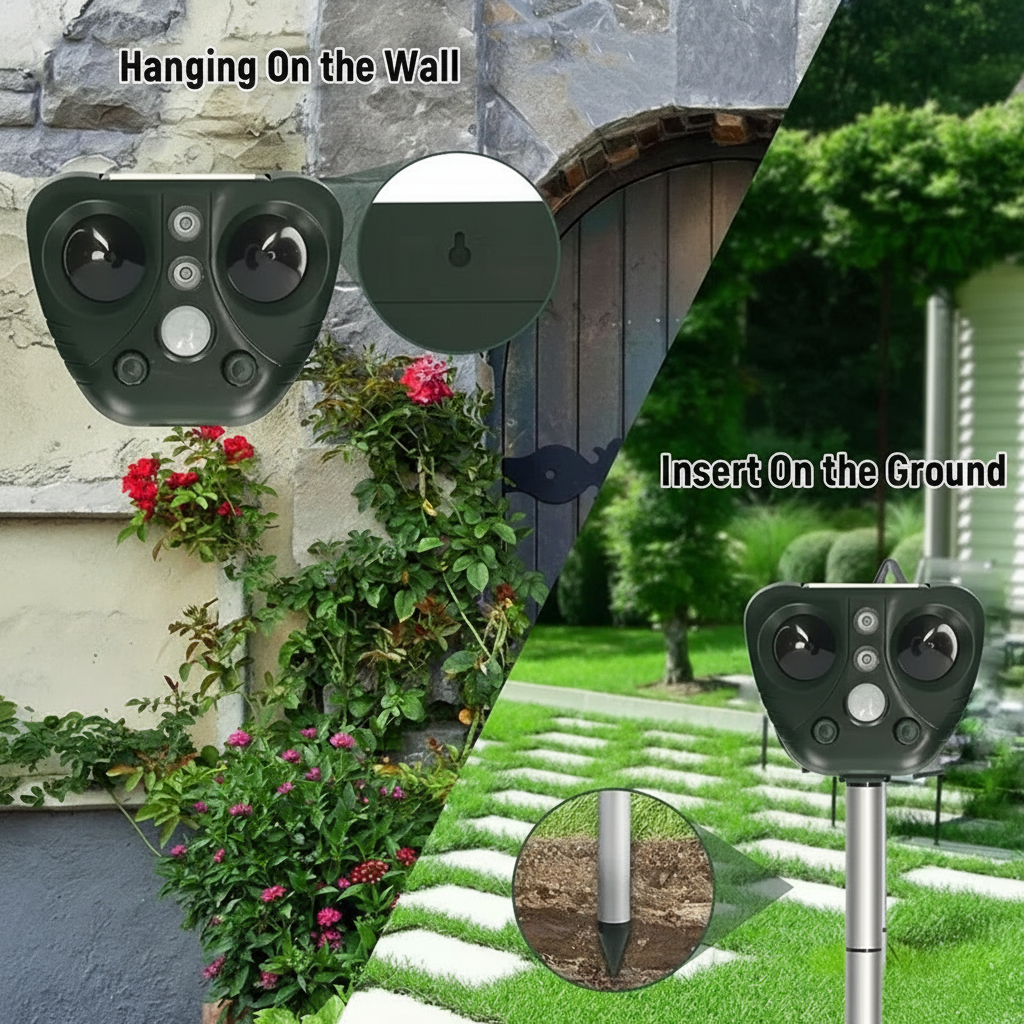 Ultrasonic Bird Repeller Solar Bird Repeller Ultrasonic Pest Control - Image 5