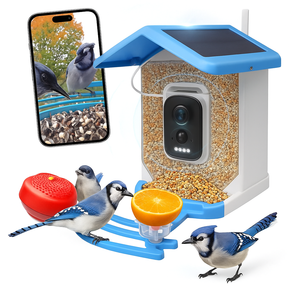 Bird Feeder Camera Solar Smart Wireless Outdoor