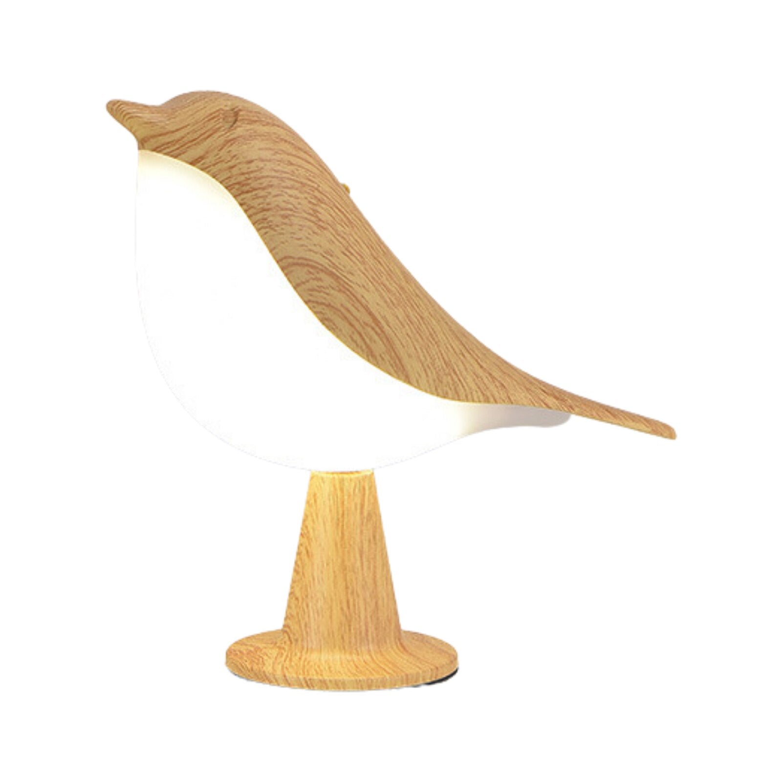 Table Lamp Bird Shape Wood Effect LED