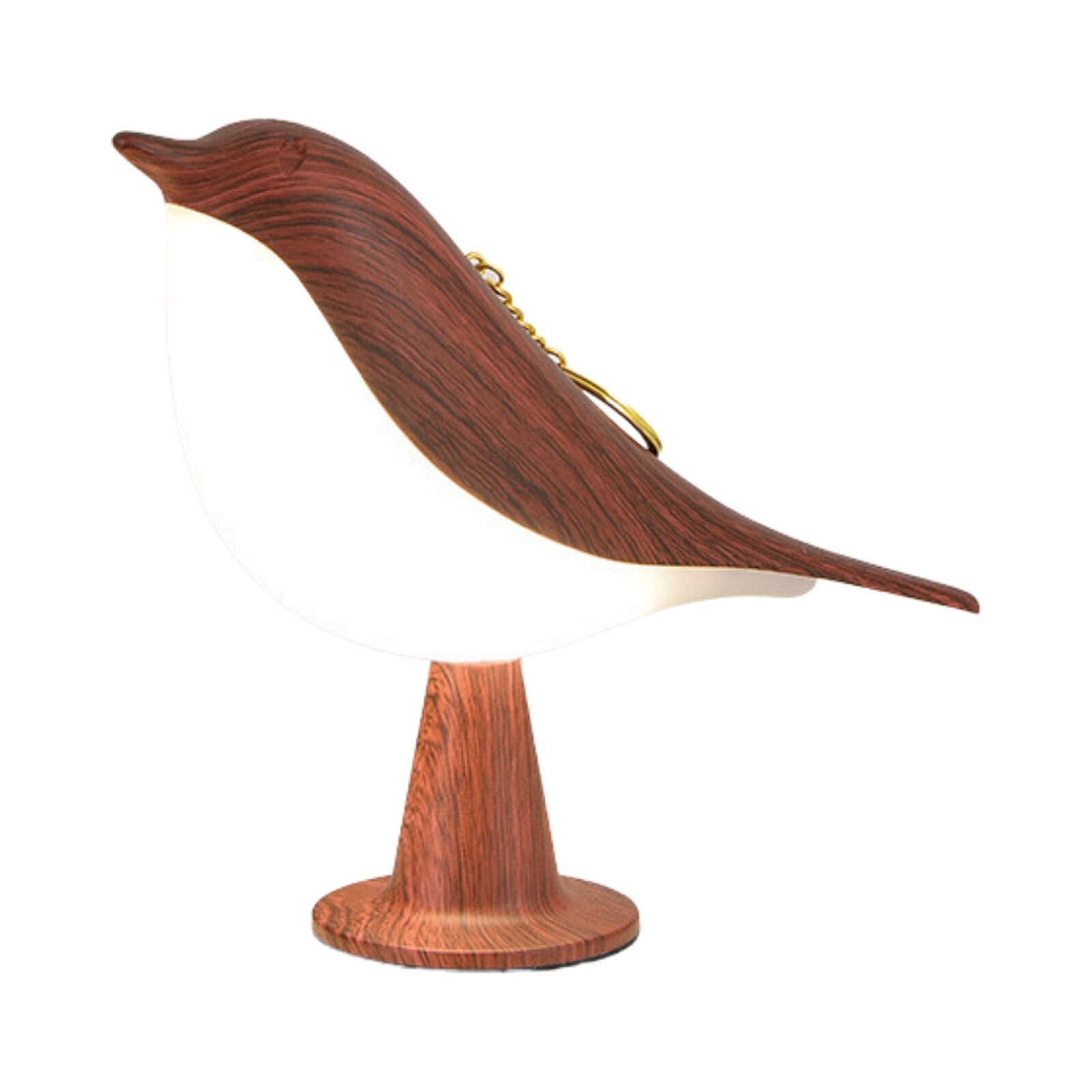 Table Lamp Bird Shape Wood Effect LED