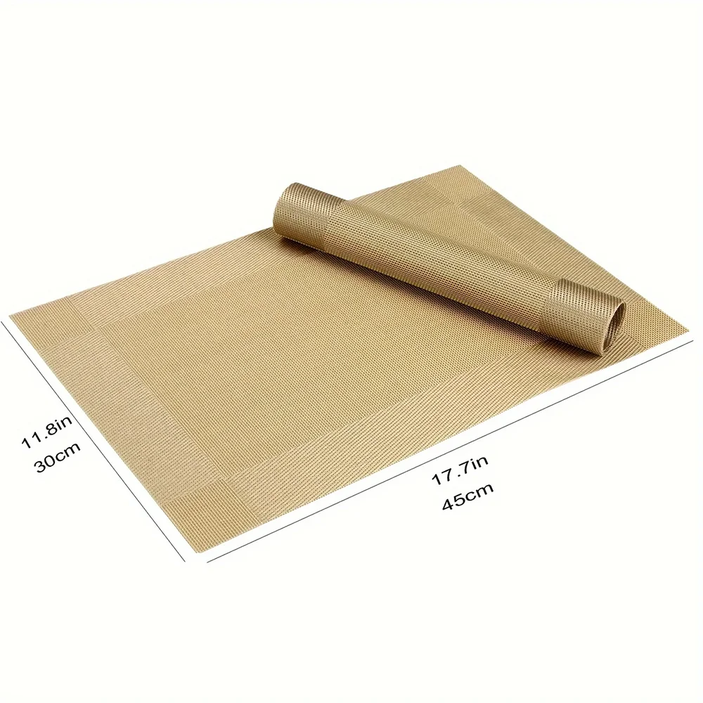 Washable Placemats Non-slip Placemats Pvc Table Mats Non-Slip Dining Set - Image 5