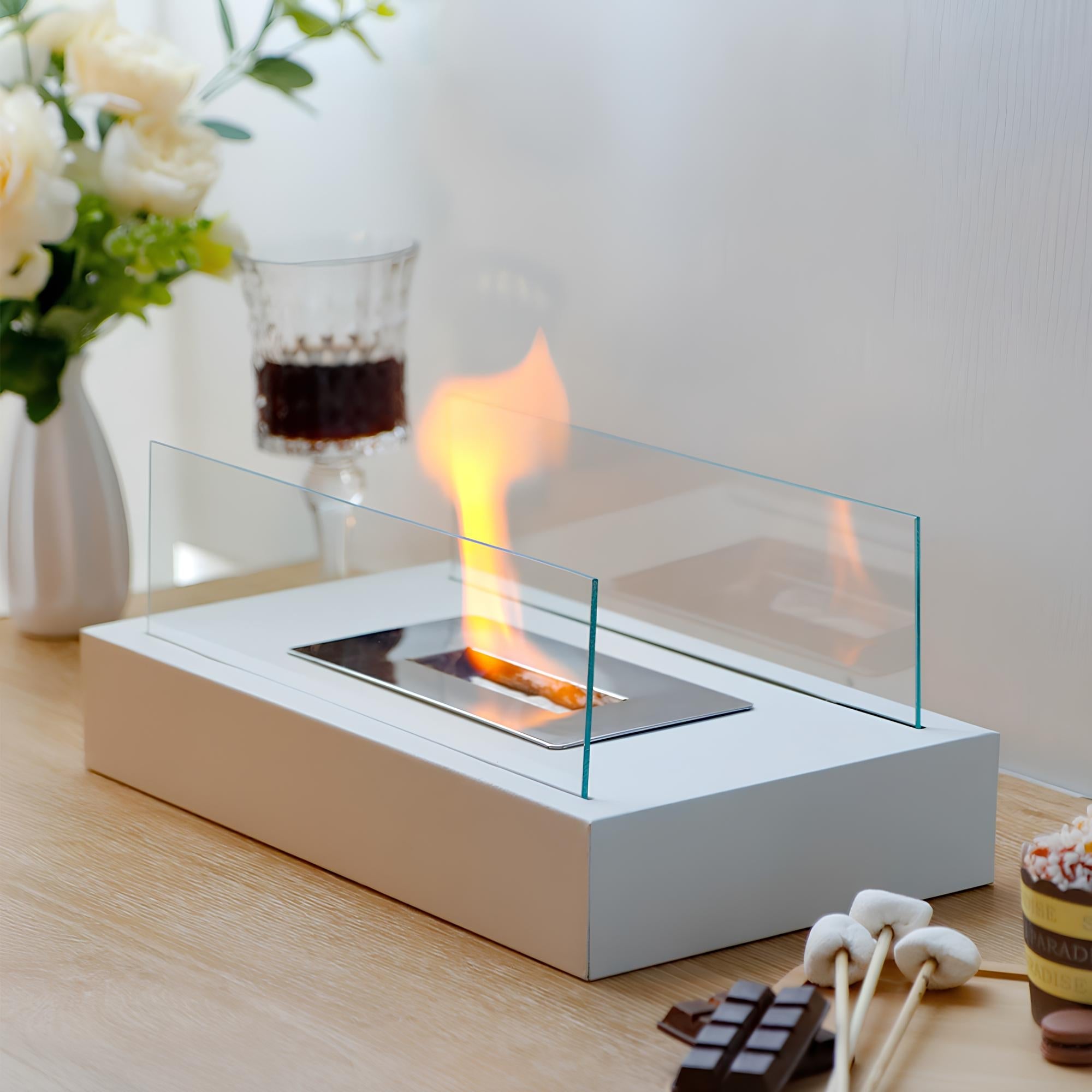 Tabletop Fireplace Glass Flame Burner